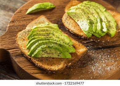 Healthy Homemade Avocado Toast with Salt and Pepper