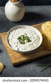 Healthy Homemade French Onion Dip With Chips