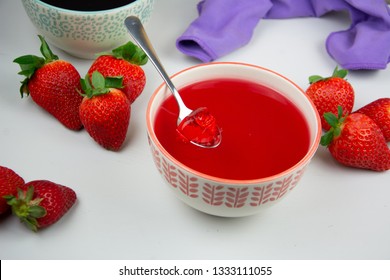 healthy and homemade gelatin organic strawberries from the mediterranean