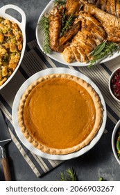 Healthy Homemade Thanksgiving Day Pumpkin Pie Ready To Eat