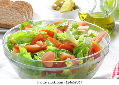 Healthy Lettuce And Tomato Salad