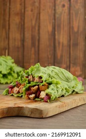 Healthy Lettuce Vegan Wraps With Tofu