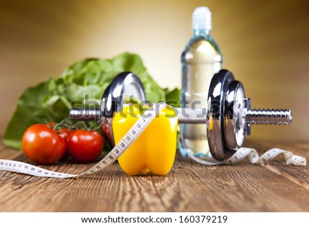 Healthy lifestyle concept, Diet and fitness 