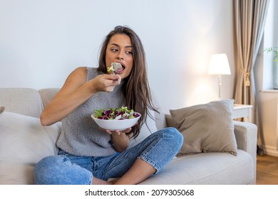 7,197 Woman eating salad laughing Images, Stock Photos & Vectors ...