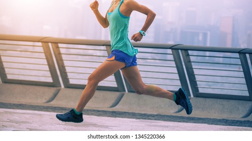 Healthy Lifestyle Woman Runner Running On Stock Photo 1345220366 ...