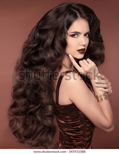 Healthy Long Hair Beautiful Girl Hairstyle Stockfoto Jetzt