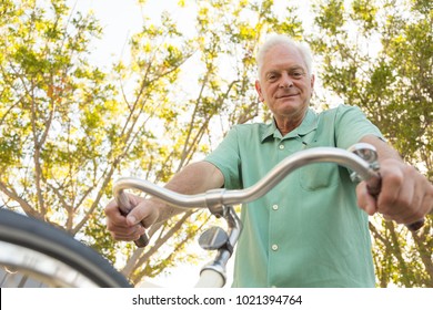 Healthy Man On Bike