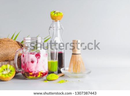 Similar – Image, Stock Photo Bottle with fruit and herbs water