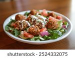 Healthy Mediterranean Falafel Salad Bowl