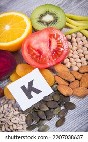 Healthy Nutritious Eating As Source Natural Potassium, Vitamin K, Minerals And Dietary Fiber