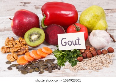 Healthy Nutritious Food To Treat Gout Inflammation And For Kidneys Health