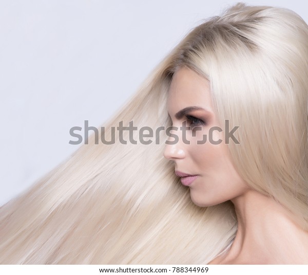 Healthy Platinum Blonde Close Pattern Shot Stock Photo Edit Now