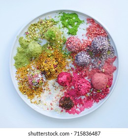 Healthy Rainbow Bliss Balls 