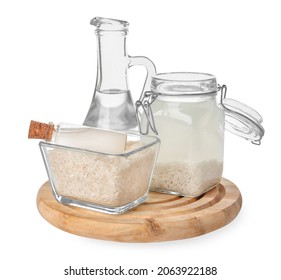 Healthy Rice Water On White Background