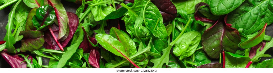 Healthy salad, leaves mix salad (mix micro greens, juicy snack, tomato). food background - Image - Powered by Shutterstock