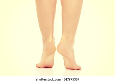 Beautiful Female Feet On White Background Stock Photo (Edit Now) 1590932572