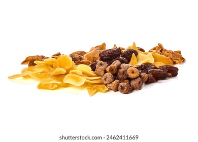 Healthy snack: mixed dried fruits, dried mango, dates, figs, dried persimmon, Close-up. - Powered by Shutterstock