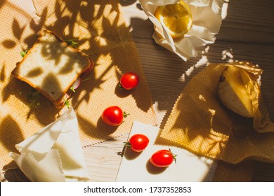 Healthy Snack Wrapped In Beeswax . Top View