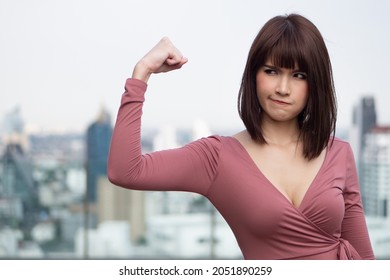 Healthy And Strong Asian Woman Getting Vaccine Immunity After Universal Vaccination Program