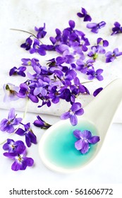 Healthy Syrup With Violet Flowers