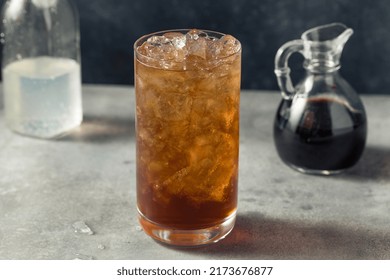 Healthy Trendy Balsamic Viniger Soda Water with Ice - Shutterstock ID 2173676877