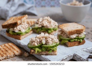 Healthy Tuna Sandwich With Avocado And Cucumber