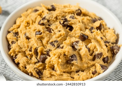 Healthy Vegan Chickpea Cookie Dough with Chocolate Chips - Powered by Shutterstock