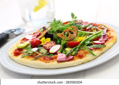 Healthy Vegetable Pizza, Vegetarian Food
