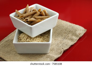 Healthy Whole Wheat Pasta And Brown Rice