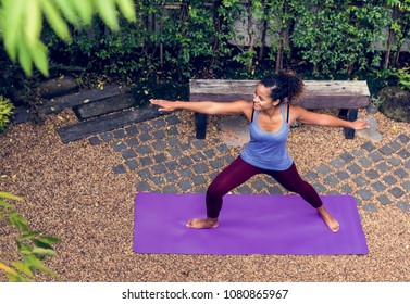 Healthy Woman Doing Yoga