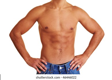 Smiling Naked Man Pointing You Stock Photo - Image of 