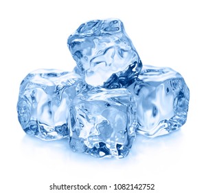 Tree Blocks Ice Cubes Isolated On Stock Photo (edit Now) 332127194