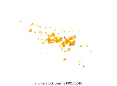 Heap of Bread Crumbs Isolated. Scattered Crushed Rusk Bread Crumbs for Nuggets, Panko on White Background Top View - Shutterstock ID 2190175845
