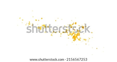 Heap of Bread Crumbs Isolated. Scattered Crushed Rusk Bread Crumbs for Nuggets, Panko on White Background Top View