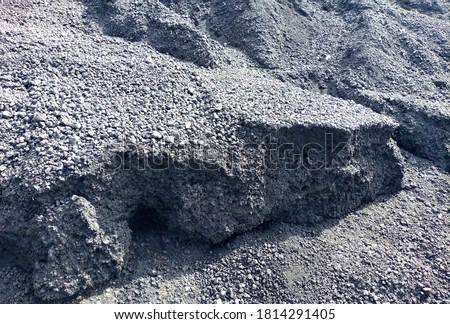 A heap of coal  petcoke become layered after rain  Stock photo © 