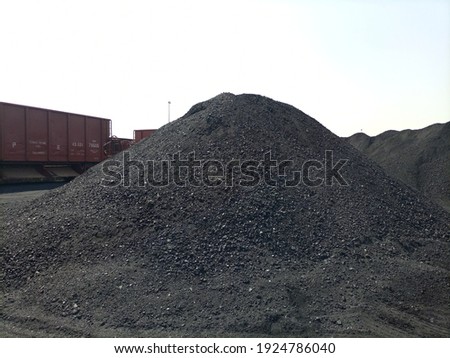 A heap of coal in a coal yard  Stock photo © 