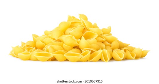 Heap Of Conchiglie Isolated On A White Background