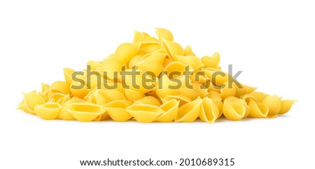 Heap of conchiglie isolated on a white background