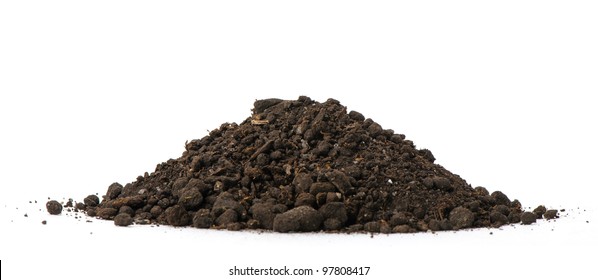 Heap Dirt. Isolated On White Background