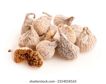 heap of dried baby figs isolated on a white background with clipping path - Powered by Shutterstock