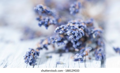 Heap of dried Lavender (close-up shot) for background use