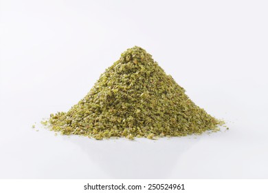 Heap Of Dried Marjoram Leaves