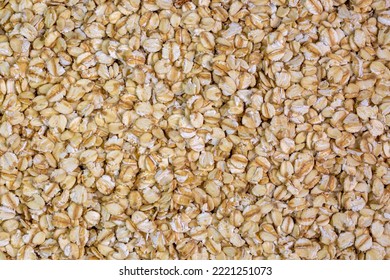 Heap Of Dry Rolled Oats Isolated