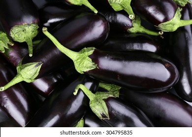 Heap of fresh eggplants close up - Powered by Shutterstock