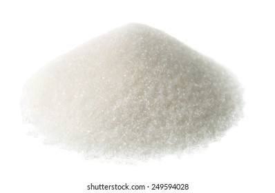 Heap Of Granulated Sugar Isolated On White