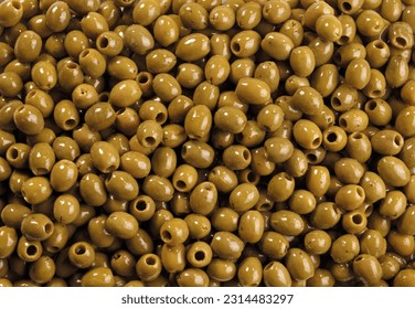 heap of green olives, top view, background - Powered by Shutterstock