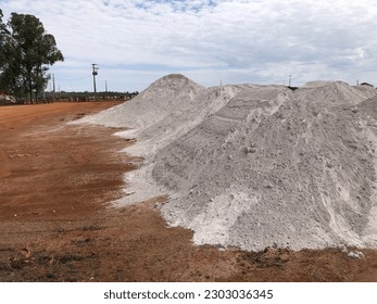heap of limestone to gass application - Shutterstock ID 2303036345
