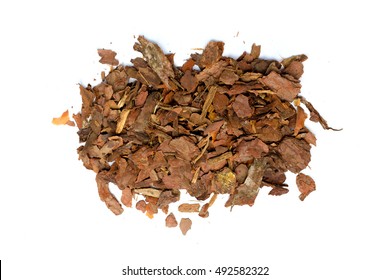 Heap Of Pine Bark Isolated