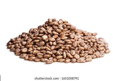 Heap  Of Pinto Beans Isolated On White 