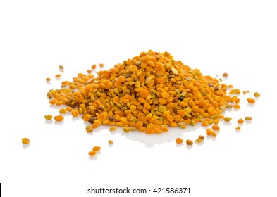 Heap Of  Pollen   Isolated On White Background 